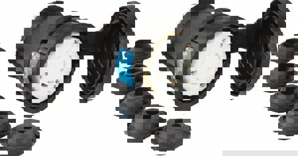 Locking Inlet: Connector, Industrial, L6-20R, 250V, Black & White